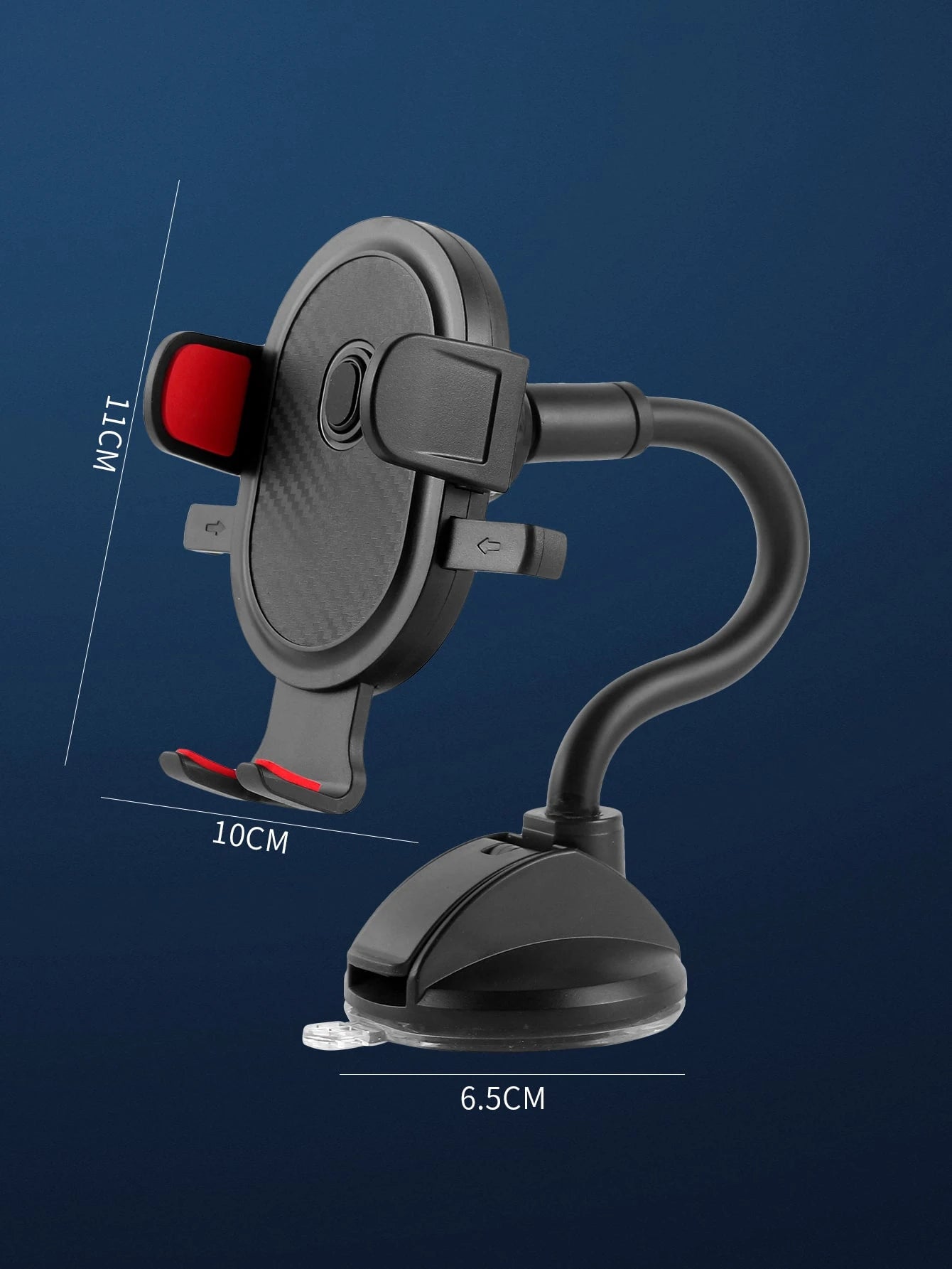Car Phone Holder With Suction Cup For Windshield, Dashboard And Central Console, Adjustable In Multiple Angles
