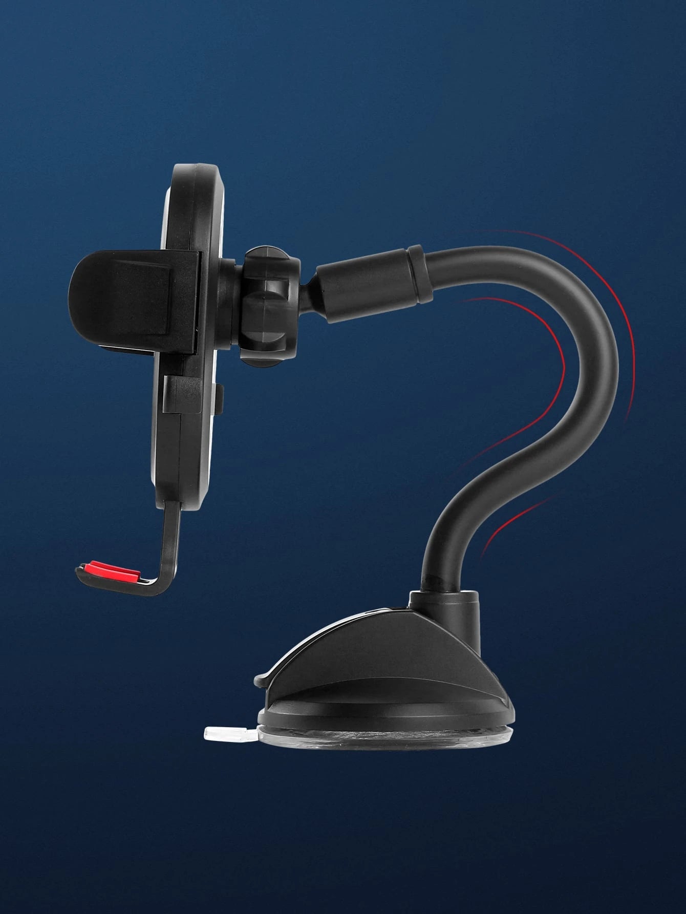 Car Phone Holder With Suction Cup For Windshield, Dashboard And Central Console, Adjustable In Multiple Angles