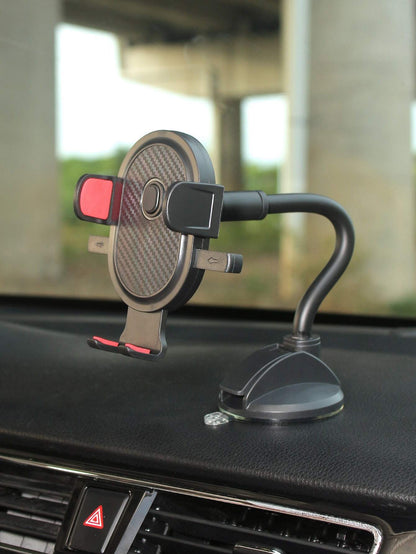 Car Phone Holder With Suction Cup For Windshield, Dashboard And Central Console, Adjustable In Multiple Angles