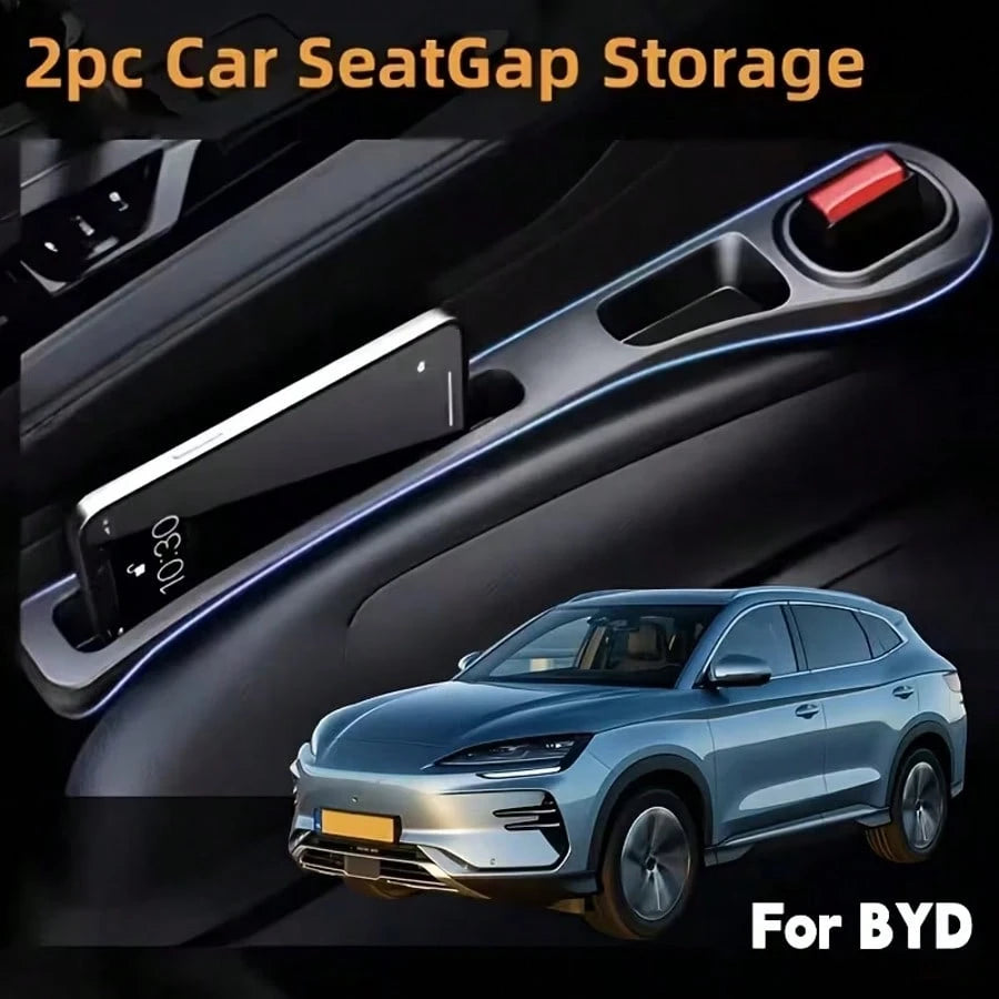Car Seat Gap Organizers With Dust-Proof Air Vent System And Multifunctional Storage- Adjustable Gap Filler Trim, Suitable For Center Console And Door Sill- Fits Most SUVs And Trucks (No Drilling Req