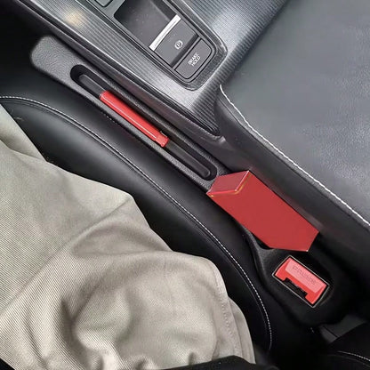 Car Seat Gap Organizers With Dust-Proof Air Vent System And Multifunctional Storage- Adjustable Gap Filler Trim, Suitable For Center Console And Door Sill- Fits Most SUVs And Trucks (No Drilling Req