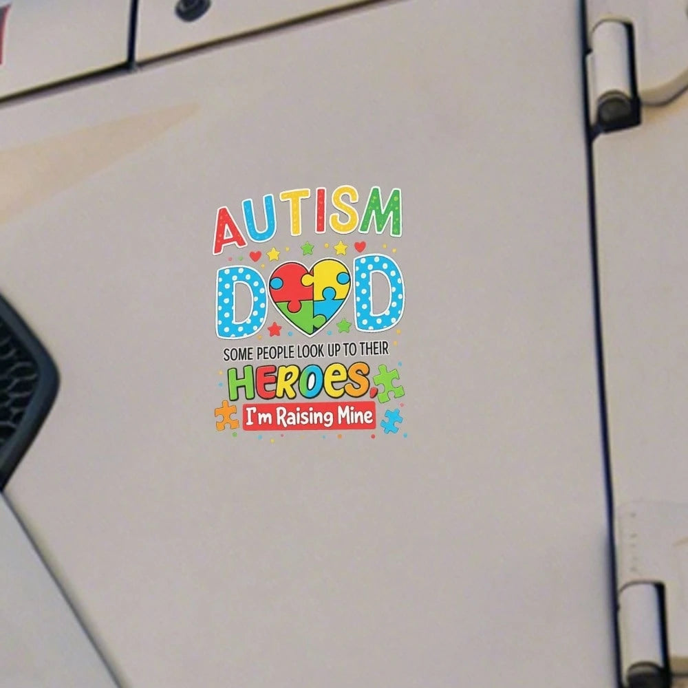 Car Stickers And Decals, Car Window Decals Vinyl, Autism Dad Heroes I'm Raising Mine, Automotive Decals,Funny Bumper Stickers(1pc)