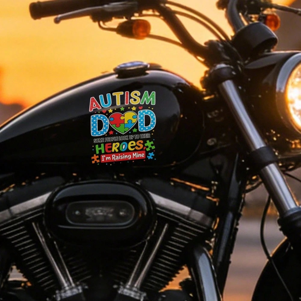 Car Stickers And Decals, Car Window Decals Vinyl, Autism Dad Heroes I'm Raising Mine, Automotive Decals,Funny Bumper Stickers(1pc)