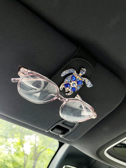 Car Sun Visor Glasses Clip, Creative Car Interior Fashion Glasses, Shades, Ticket Holder, Turtle Decor Car Glasses Clip, Car Interior Accessories
