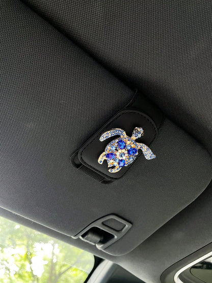 Car Sun Visor Glasses Clip, Creative Car Interior Fashion Glasses, Shades, Ticket Holder, Turtle Decor Car Glasses Clip, Car Interior Accessories