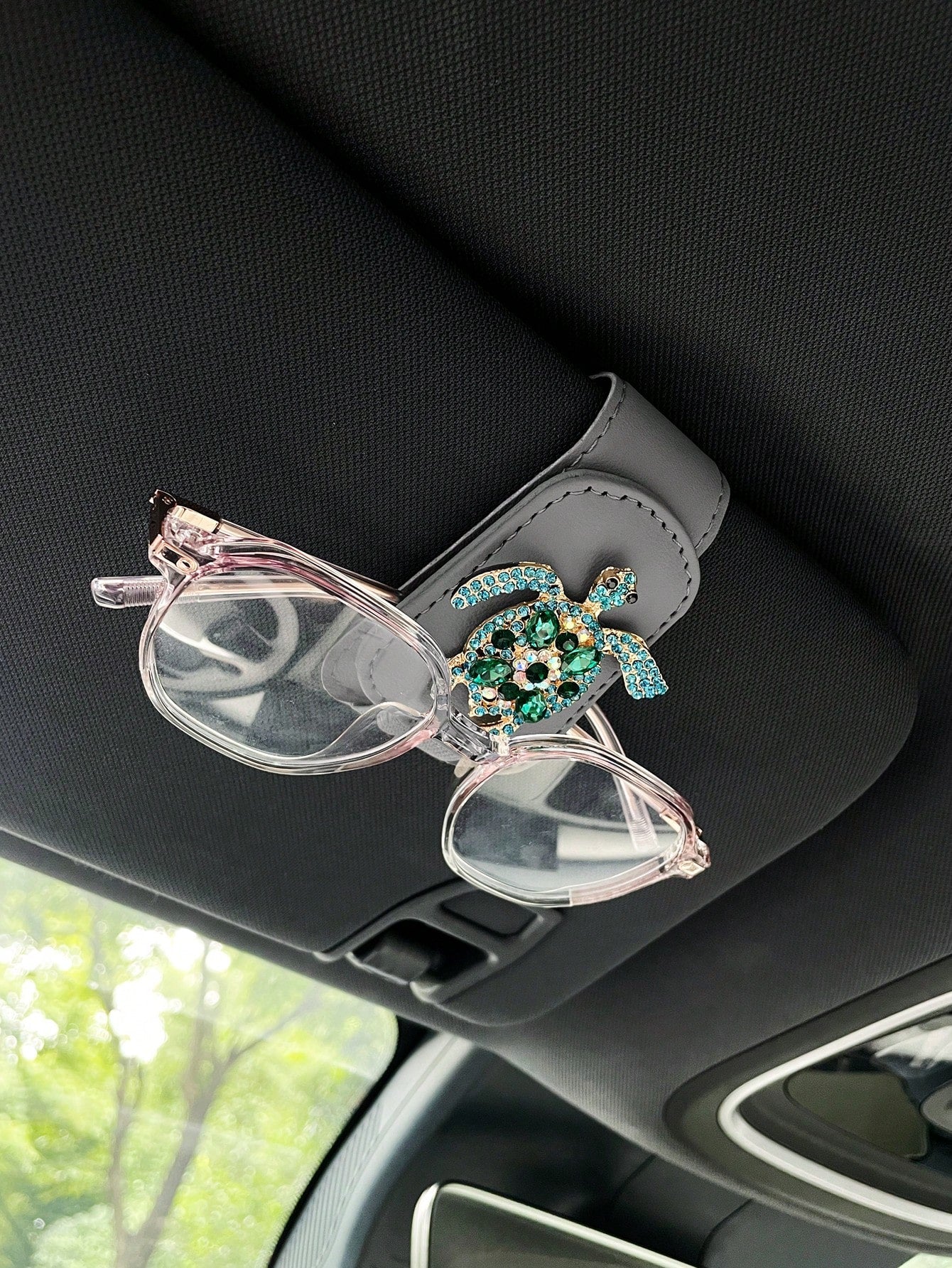Car Sun Visor Glasses Clip, Creative Car Interior Fashion Glasses, Shades, Ticket Holder, Turtle Decor Car Glasses Clip, Car Interior Accessories