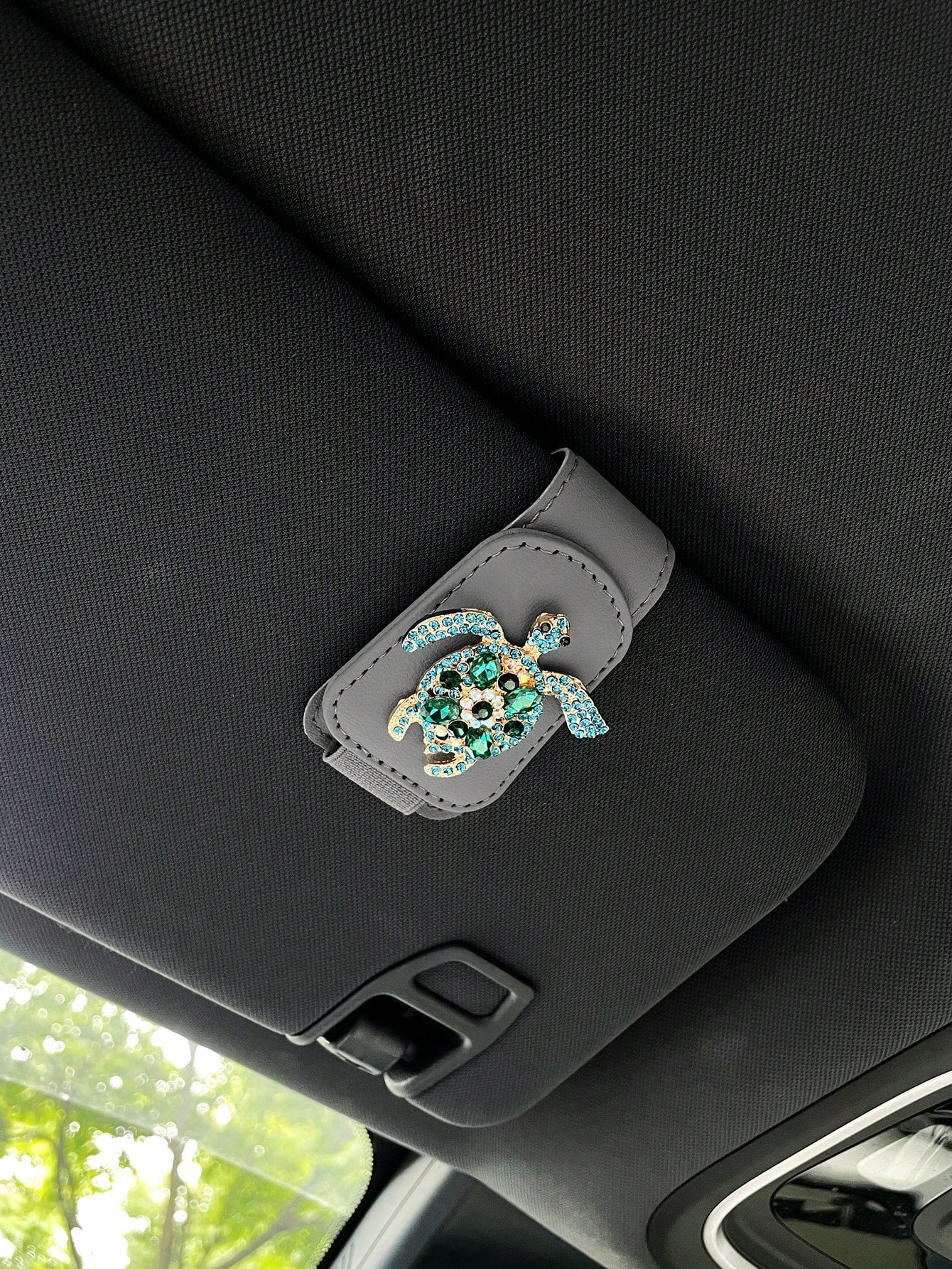 Car Sun Visor Glasses Clip, Creative Car Interior Fashion Glasses, Shades, Ticket Holder, Turtle Decor Car Glasses Clip, Car Interior Accessories