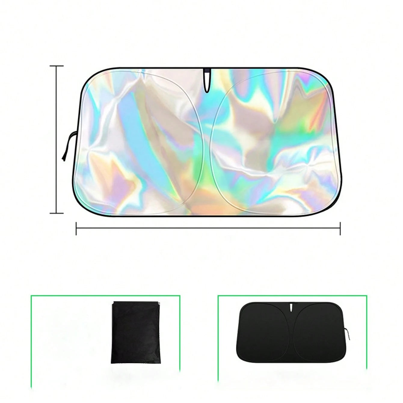 Car Windshield Sunshade, Summer Heat Insulation Sunshade, Foldable Front Window Sunshade, UV Protection, Interior Cooling, Suitable For Most Vehicles