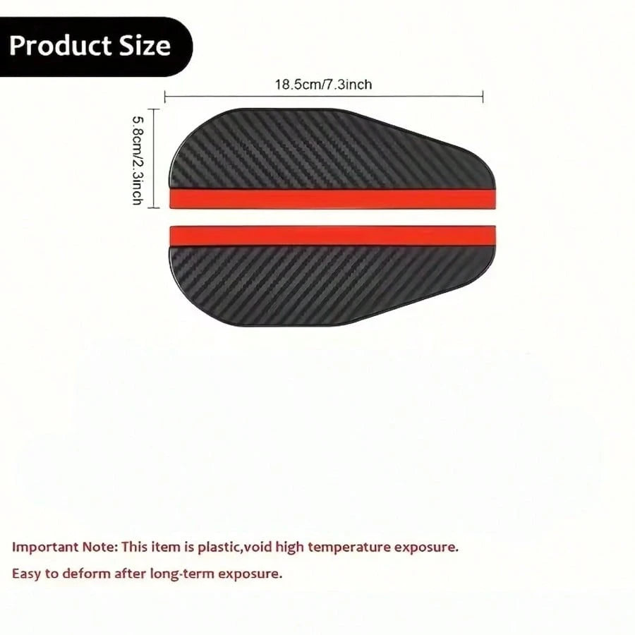 Carbon Fiber Texture Car Side Mirror Rain Guards- Windproof Sun Visors, Reducing 90% Raindrops, Enhancing Clear Visibility, Sporty Style Upgrade, Side Mirror Covers, Truck Window Rain Guards