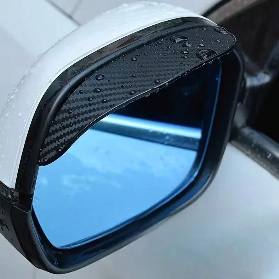 Carbon Fiber Texture Car Side Mirror Rain Guards- Windproof Sun Visors, Reducing 90% Raindrops, Enhancing Clear Visibility, Sporty Style Upgrade, Side Mirror Covers, Truck Window Rain Guards