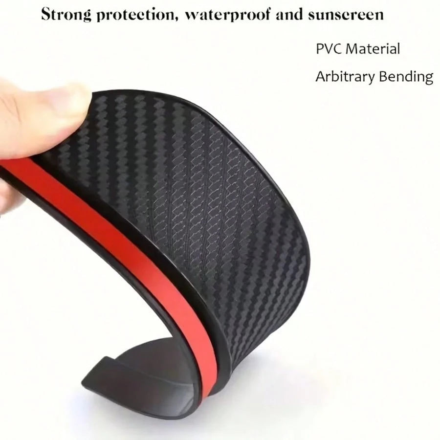 Carbon Fiber Texture Car Side Mirror Rain Guards- Windproof Sun Visors, Reducing 90% Raindrops, Enhancing Clear Visibility, Sporty Style Upgrade, Side Mirror Covers, Truck Window Rain Guards