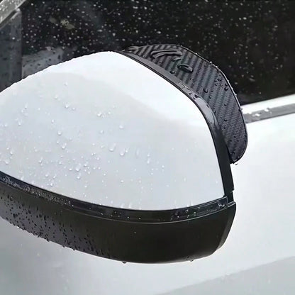 Carbon Fiber Texture Car Side Mirror Rain Guards- Windproof Sun Visors, Reducing 90% Raindrops, Enhancing Clear Visibility, Sporty Style Upgrade, Side Mirror Covers, Truck Window Rain Guards