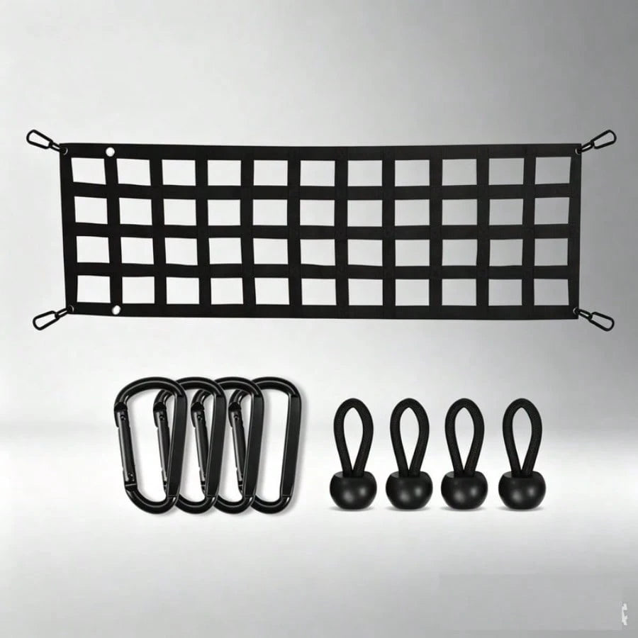 Cargo Net For Pickup Truck, Tailgate Net & Trunk Divider Net, Heavy Duty Elastic Cargo Organizer For Securing Interior Luggage, Universal Fit Truck Bed Storage Net, 1PC Durable Nylon Cargo Restraint N