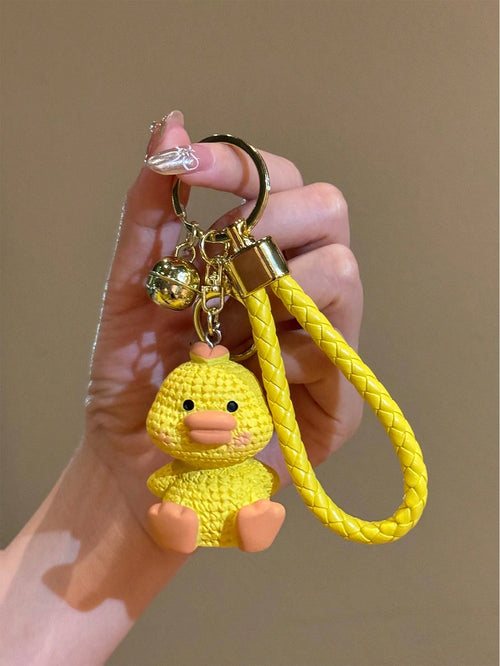 Cartoon Creative Resin & Knit Thread Teddy Bear Fashionable Mini Backpack Pendant Bag Accessories Accessories Decor For Teen Girls Women College Students Rookies & White-Collar Workers Present Car Acc