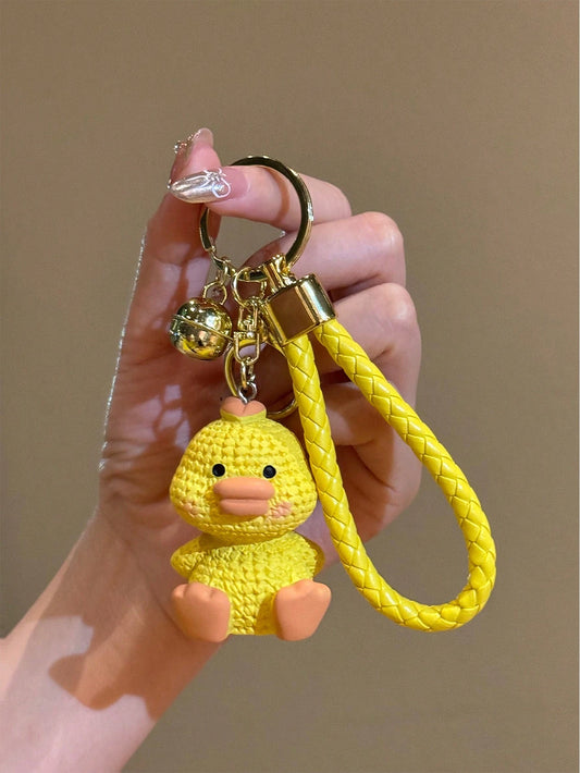Cartoon Creative Resin & Knit Thread Teddy Bear Fashionable Mini Backpack Pendant Bag Accessories Accessories Decor For Teen Girls Women College Students Rookies & White-Collar Workers Present Car Acc