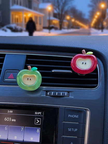 Cartoon Fruit Car Air Freshener Clip, Creative Apple Shaped Car Air Vent Fragrance Clip, Car Accessories Decoration