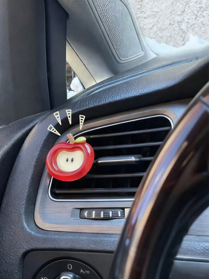 Cartoon Fruit Car Air Freshener Clip, Creative Apple Shaped Car Air Vent Fragrance Clip, Car Accessories Decoration