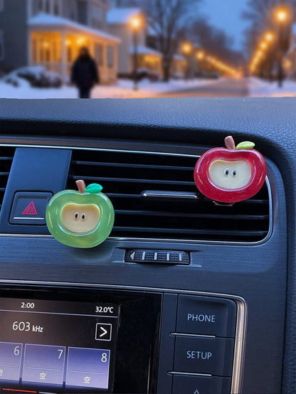 Cartoon Fruit Car Air Freshener Clip, Creative Apple Shaped Car Air Vent Fragrance Clip, Car Accessories Decoration