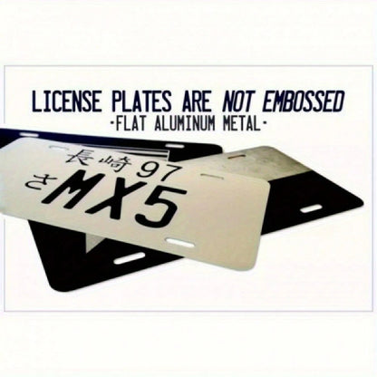 Casual Rocking Skeleton Hand Black License Plate, Car Accessory, Aluminum Front License Plate- 6x12inch Polished Metal Standard Version, Easy To Install, Unisex License Plate Decoration, Decorative P