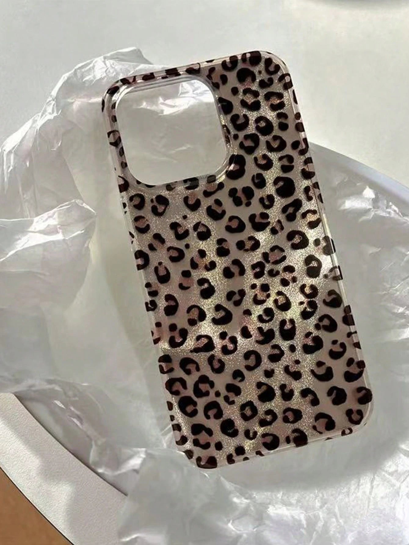 Cheetah Print, Leopard Print Korean Style Cute Leopard Phone Case, Suitable For IPhone 16/15/14/13/12 Pro Max/11, Fashionable Animal Pattern Soft Shockproof Back Cover