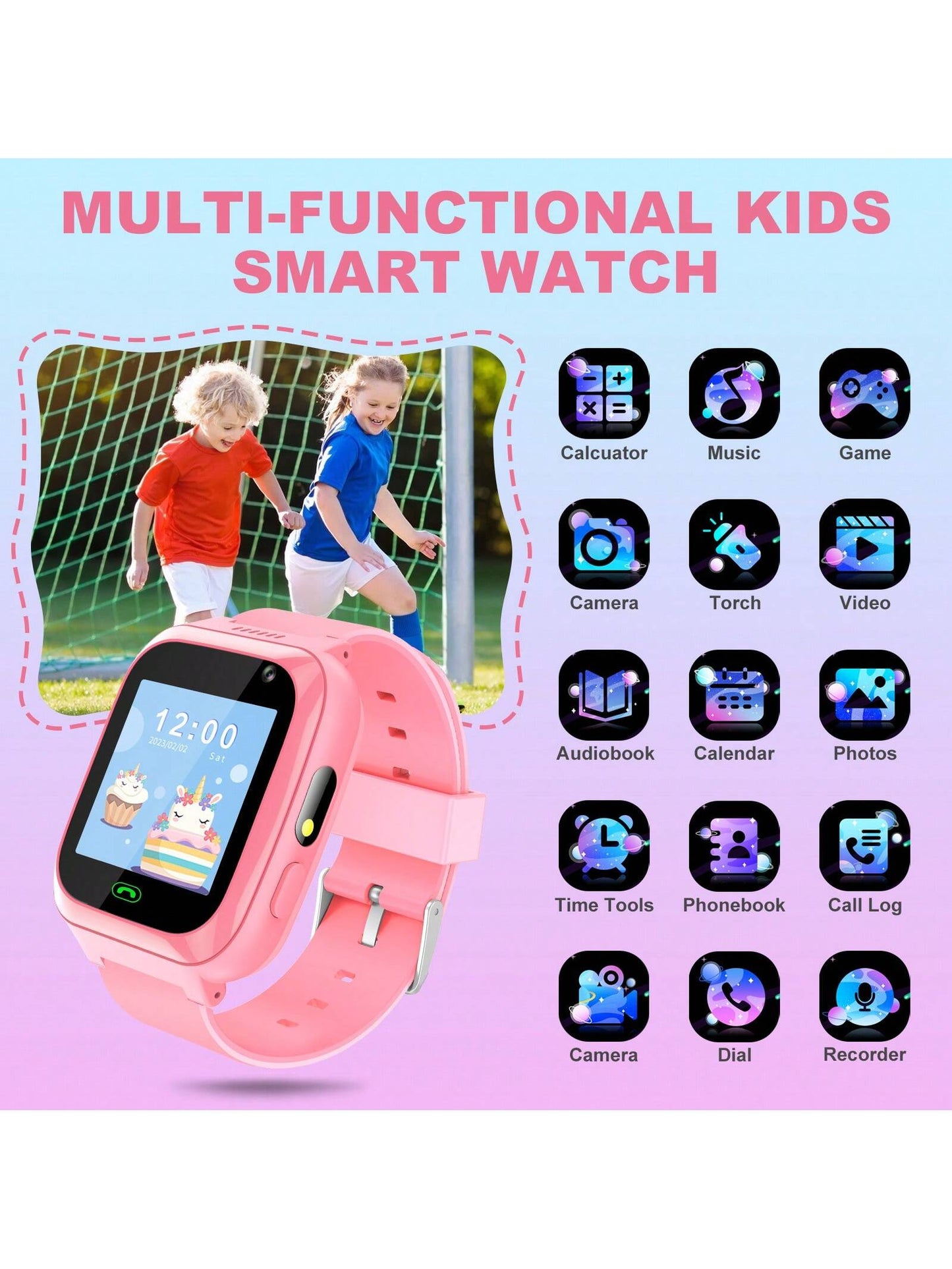 Children's Smartwatch- Call,Camera,Video Recorder,Flashlight,Music Player,8 Game Kids Smart Watch- Great Gift For Kids Boys Girls Birthday Christmas