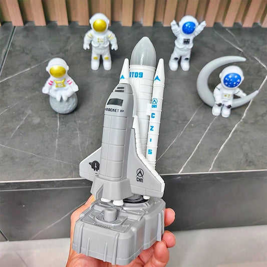 Children's Space Series, Rocket Launch Station + Astronaut Toy Model, New Year Holiday Gift
