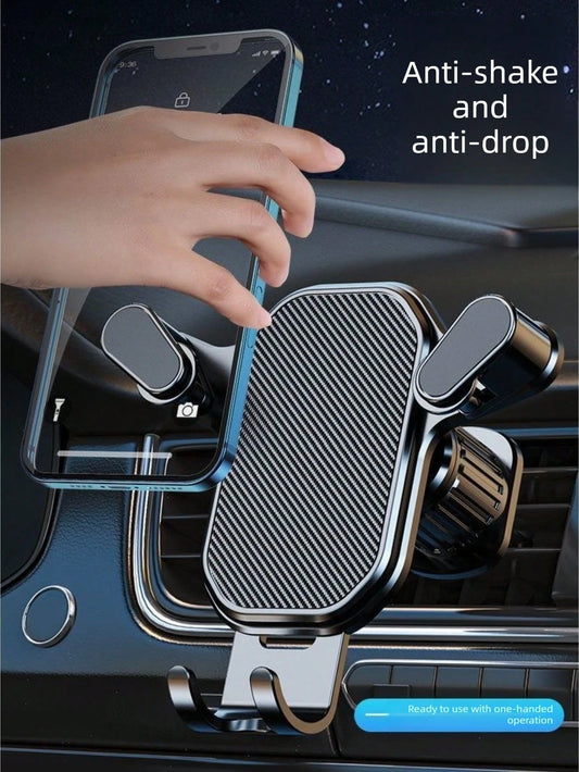 Clip-On Air Vent Phone Holder, Textured Bracket, Multifunctional Car Phone Mount, Air Vent Instrument Navigation Car Phone Holder, Gift For Boyfriend, Car Phone, Compatible With IPhone & Android, Birt