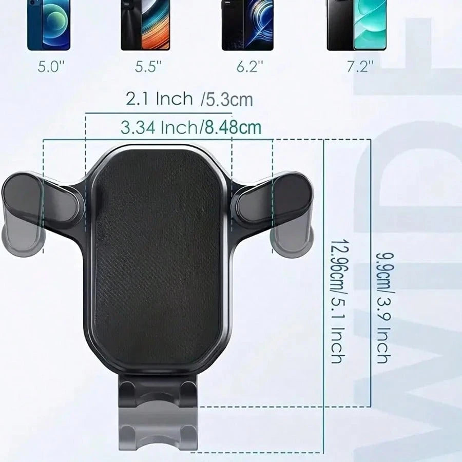 Clip-On Air Vent Phone Holder, Textured Bracket, Multifunctional Car Phone Mount, Air Vent Instrument Navigation Car Phone Holder, Gift For Boyfriend, Car Phone, Compatible With IPhone & Android, Birt