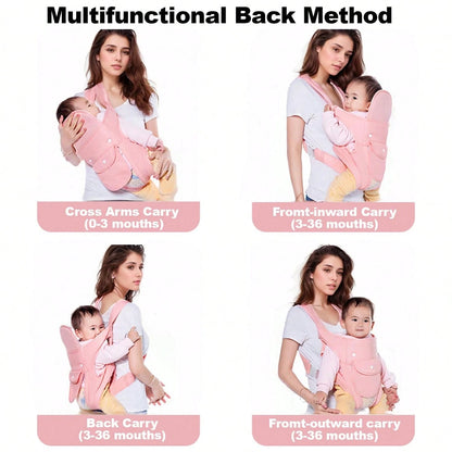 CN. 1PC Baby Carrier Grey/Pink/Black Newborn To Toddler(7-30lbs), Baby Christmas Gift,Toddler Carrier With Adjustable Shoulder Strap, Baby Holder Carrier