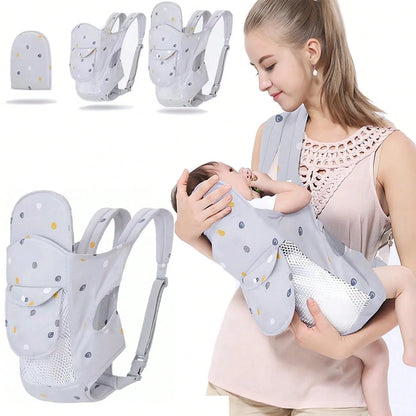 CN. 1PC Baby Carrier Grey/Pink/Black Newborn To Toddler(7-30lbs), Baby Christmas Gift,Toddler Carrier With Adjustable Shoulder Strap, Baby Holder Carrier