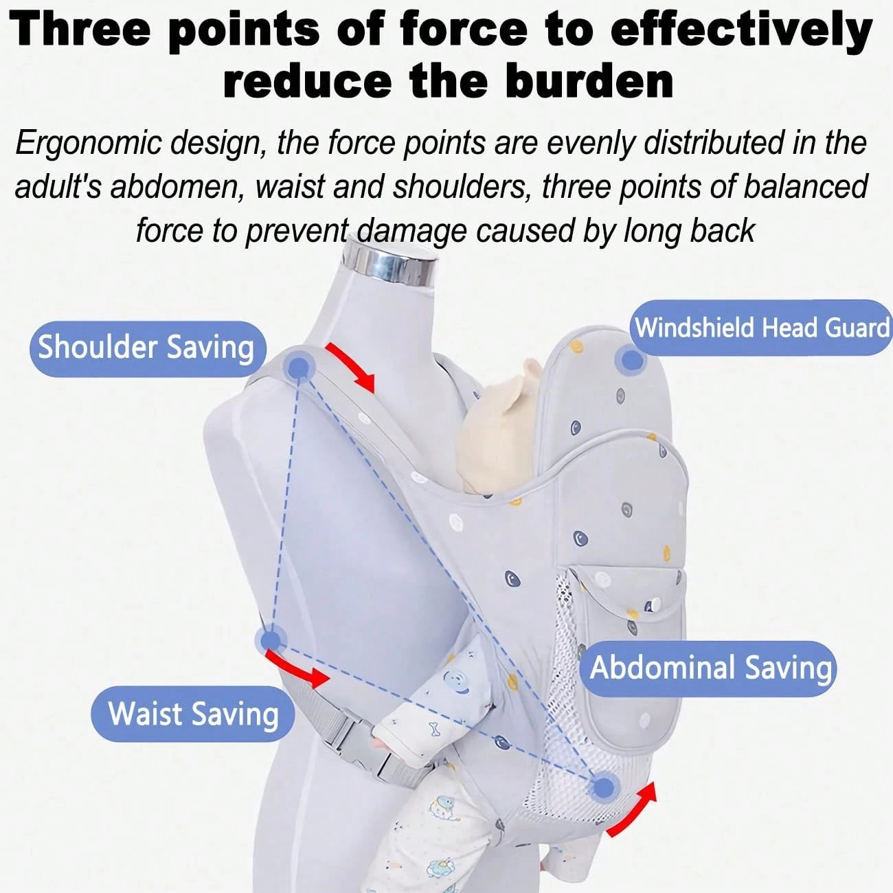 CN. 1PC Baby Carrier Grey/Pink/Black Newborn To Toddler(7-30lbs), Baby Christmas Gift,Toddler Carrier With Adjustable Shoulder Strap, Baby Holder Carrier