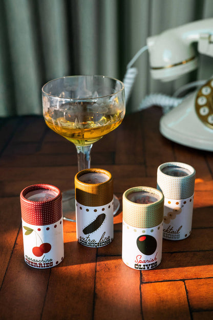 Cocktail Garnish Match Jar- Cherries