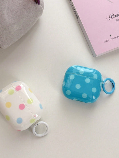 Colorful Polka Dot Pro 3 Earphone Case, Pro 3rd Generation Wireless Bluetooth 2 Charging Case Cover, Anti-Drop Minimalist Soft Non-Detachable Lid New 4 Protective Case