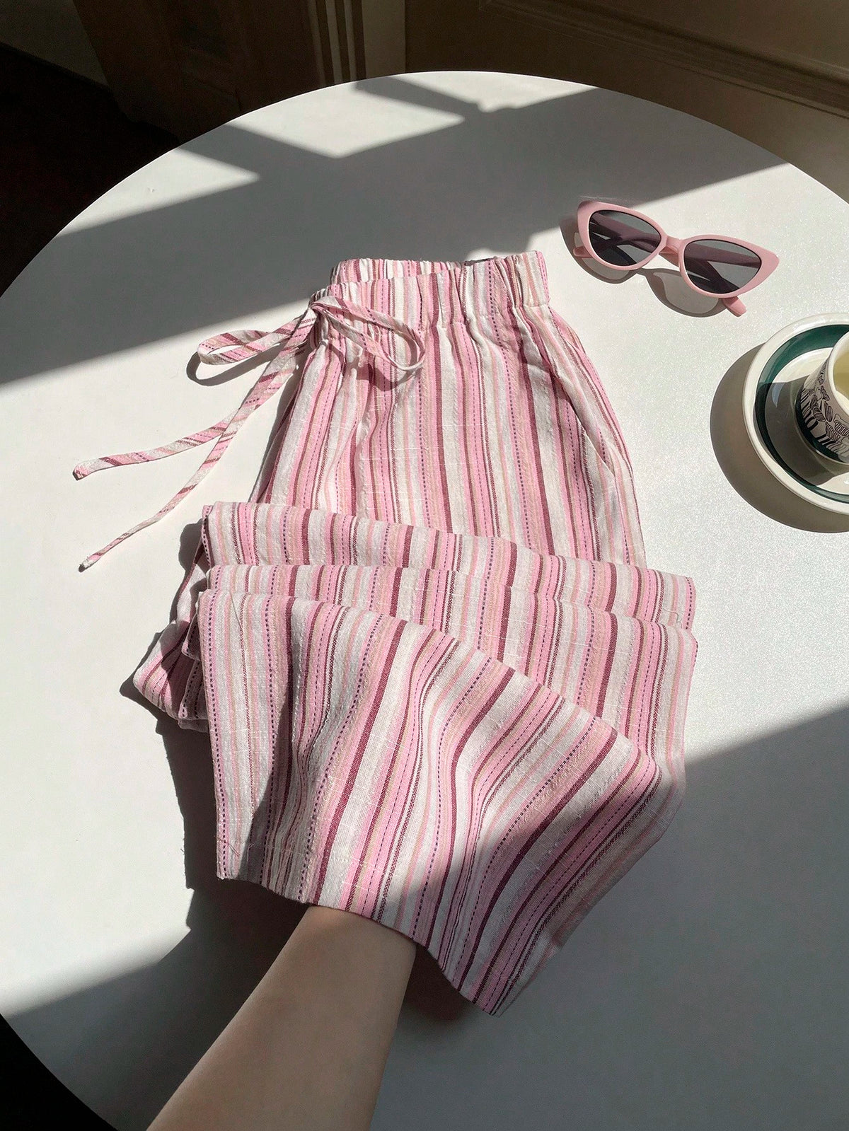 Comfortcana Women's Casual Plaid Drawstring Waist Pants, Summer Picnic, Countryside Gingham Checkered Lounge Pants, Daily Wear Valentine's Day Costume