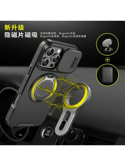 Compatible With IPhone 17 Pro Max 16E 16 15 14 13 12 11 Pro Max Phone Case, Anti-Drop Armor Sliding Cover Protective Case, Compatible With IPhone 16 Pro Max 16 Pro 16 Plus 17 Pro 17 Air 13 Pro Max, Ga