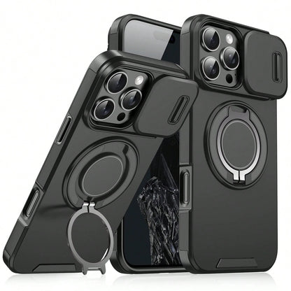 Compatible With IPhone 17 Pro Max 16E 16 15 14 13 12 11 Pro Max Phone Case, Anti-Drop Armor Sliding Cover Protective Case, Compatible With IPhone 16 Pro Max 16 Pro 16 Plus 17 Pro 17 Air 13 Pro Max, Ga