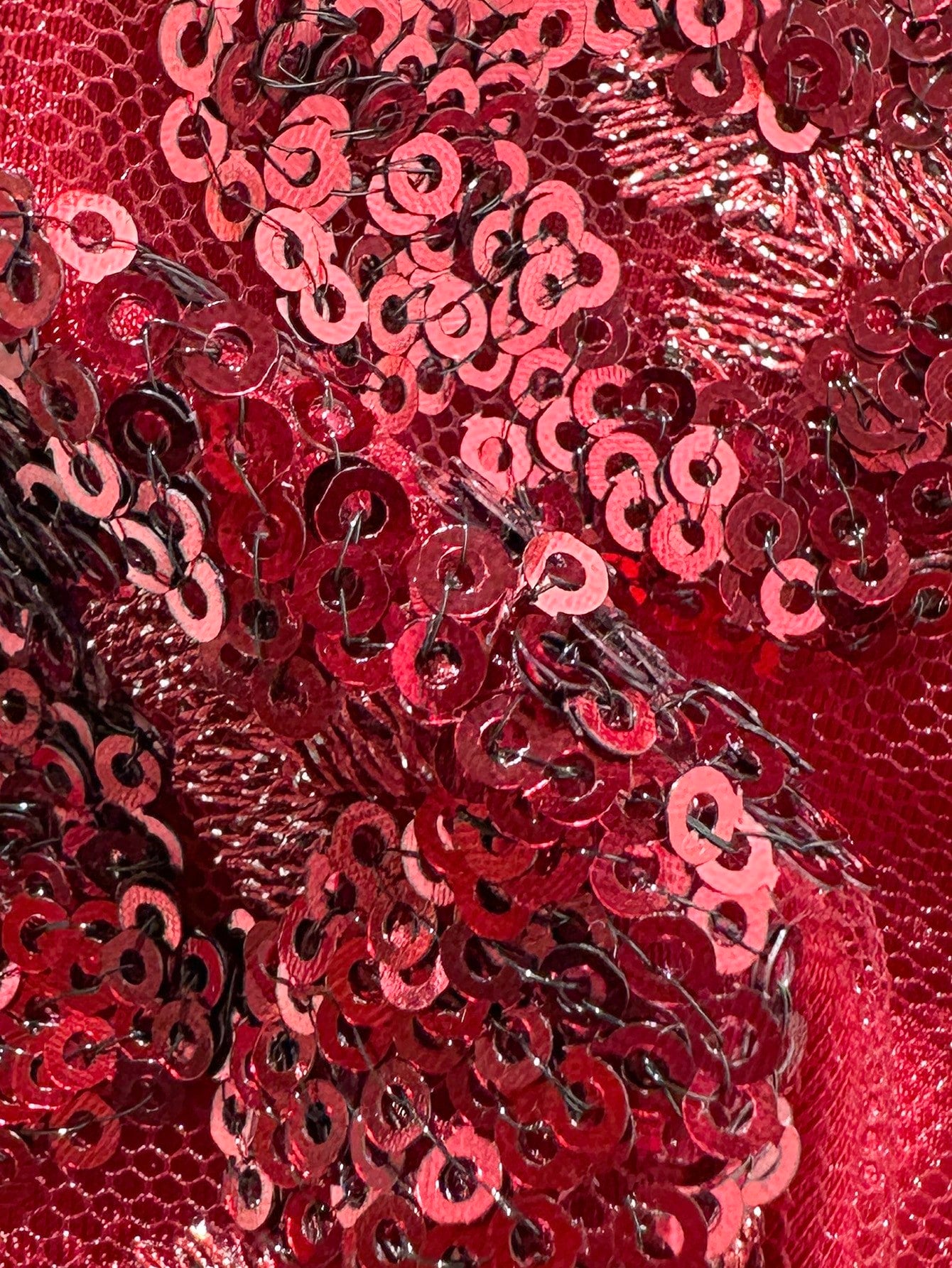 Costavie Swim SXY 2pcs Floral Sequin Textured Halter Bandeau Top And Tie Side Thong Bikini Set, Sexy Swimwear For Spring/Summer Beach Vacation