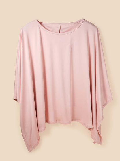 Cozy Pixies 1pc Pink Breathable Nursing Cover For Breastfeeding, Soft Pullover Nursing Shawl For Baby Feed