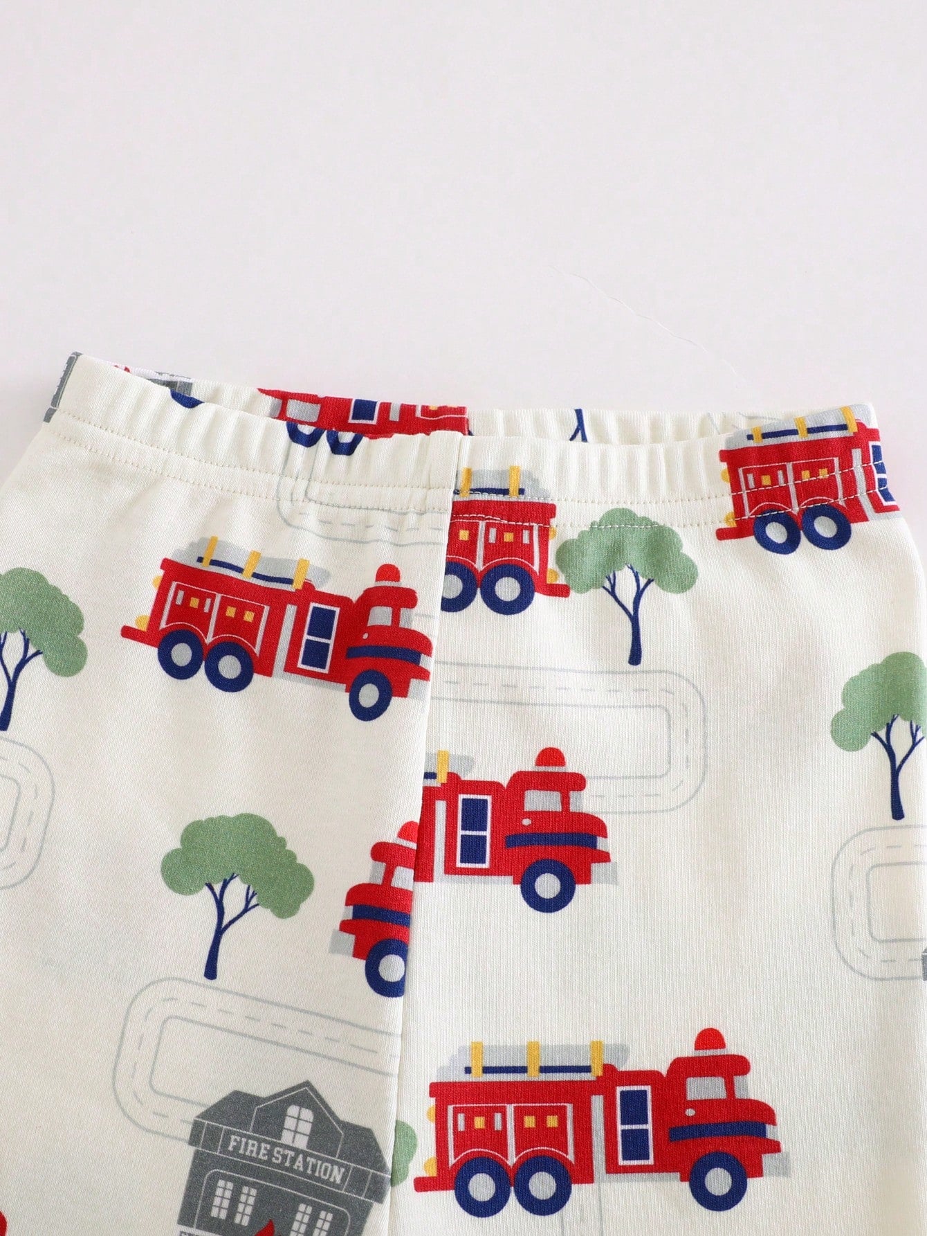 Cozy Pixies Baby Boy Cartoon Cars Print Colorblock Knit Soft Crew Neck Long Sleeve Top & Elastic Waist Long Pants Snug Fit 2 Pieces Pajamas