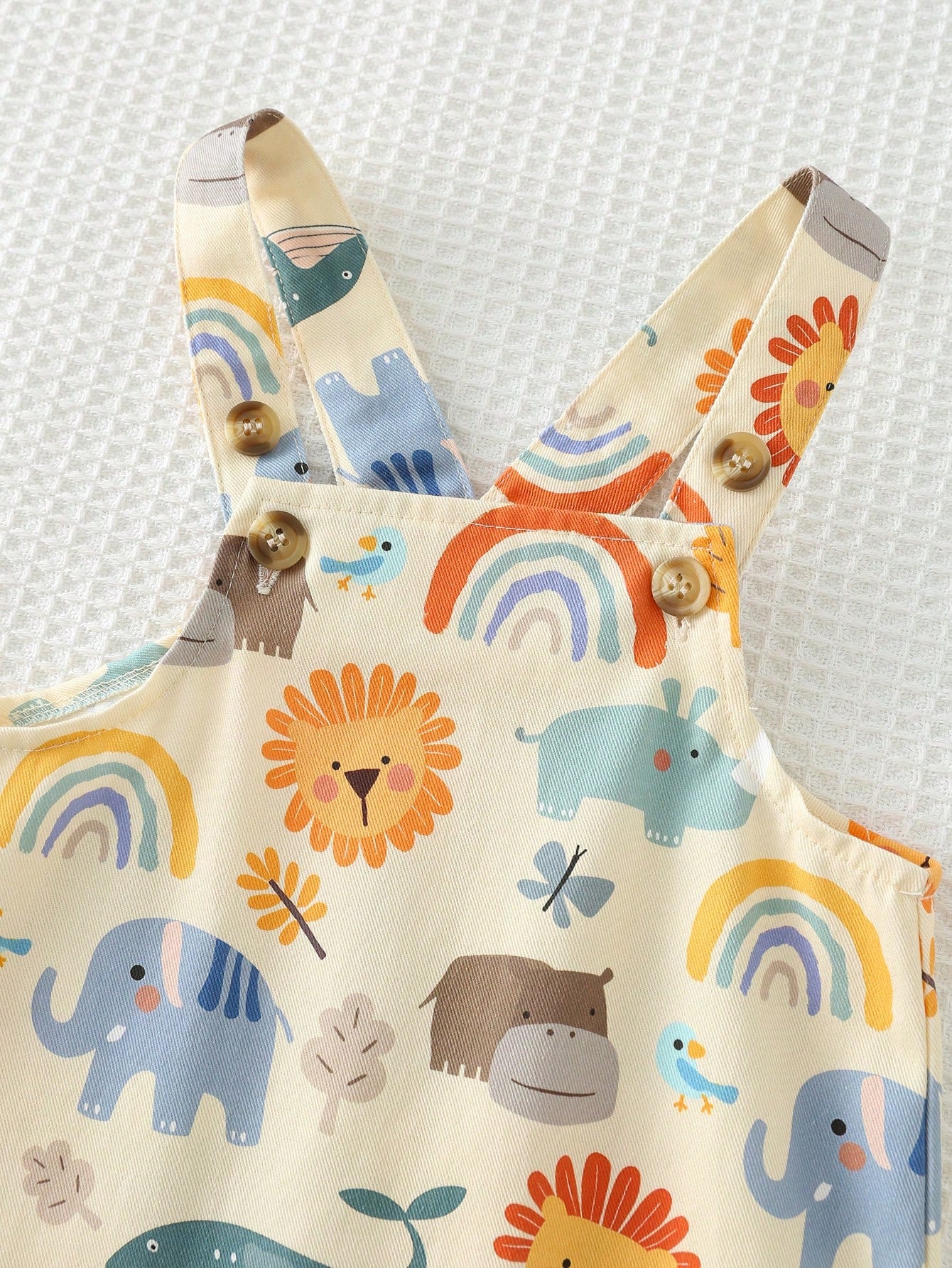 Cozy Pixies Baby Boy Floral Graphic Bib Jumpsuit Casual Versatile Set