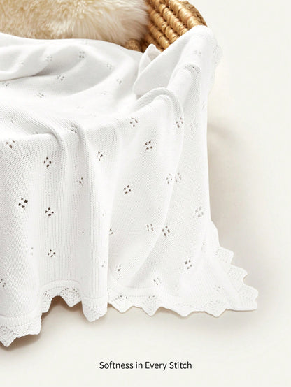 Cozy Pixies Baby Lace Knitted Swaddle Blanket Love Valentine