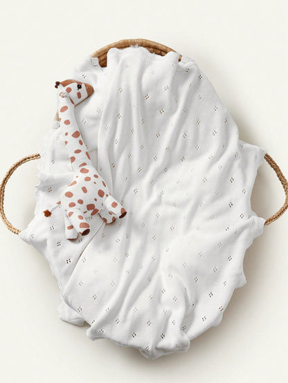 Cozy Pixies Baby Lace Knitted Swaddle Blanket Love Valentine