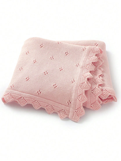 Cozy Pixies Baby Lace Knitted Swaddle Blanket Love Valentine