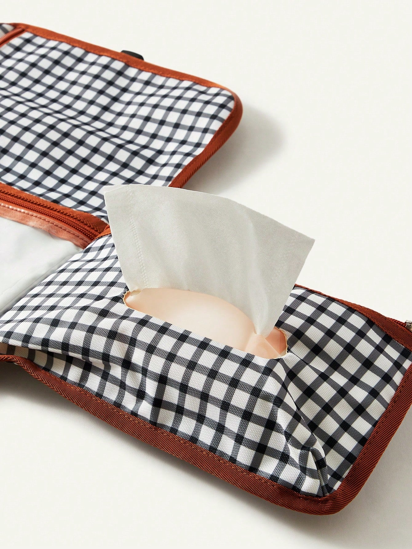 Cozy Pixies New Plaid Portable Waterproof Baby Changing Pad, Outdoor Multi-Functional Diaper Changing Mat, Foldable Mommy Bag Accessory