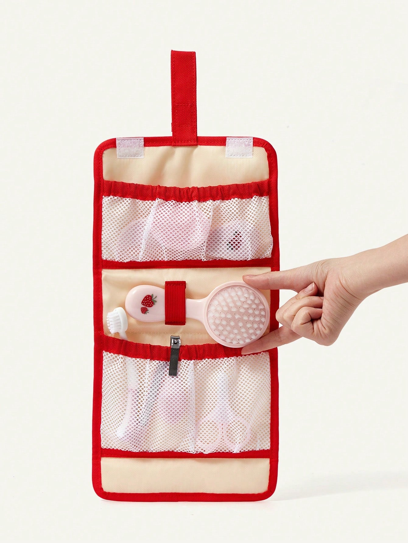 Cozy Pixies Strawberry Portable Grooming Tool Kit, 8pcs Baby Nail Care Set