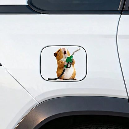 Crash Hamster Car Sticker, Suitable For Decorating Car Fuel Tank Cover, Easy To Apply, No Residue, Self-Adhesive