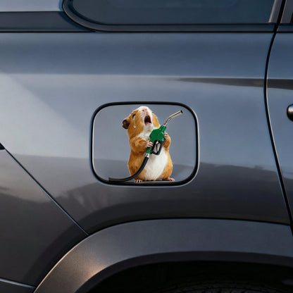 Crash Hamster Car Sticker, Suitable For Decorating Car Fuel Tank Cover, Easy To Apply, No Residue, Self-Adhesive