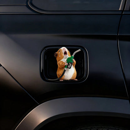 Crash Hamster Car Sticker, Suitable For Decorating Car Fuel Tank Cover, Easy To Apply, No Residue, Self-Adhesive