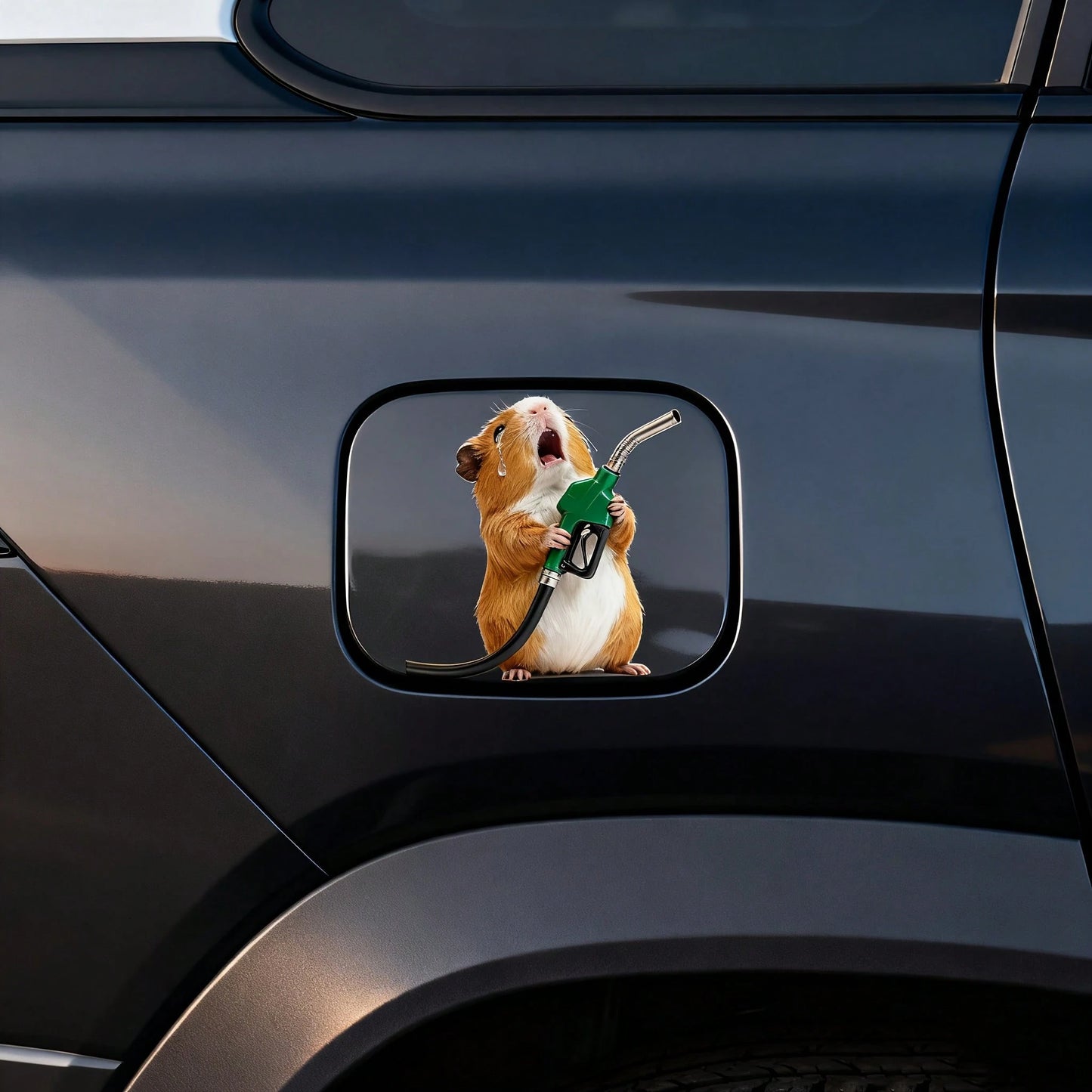 Crash Hamster Car Sticker, Suitable For Decorating Car Fuel Tank Cover, Easy To Apply, No Residue, Self-Adhesive