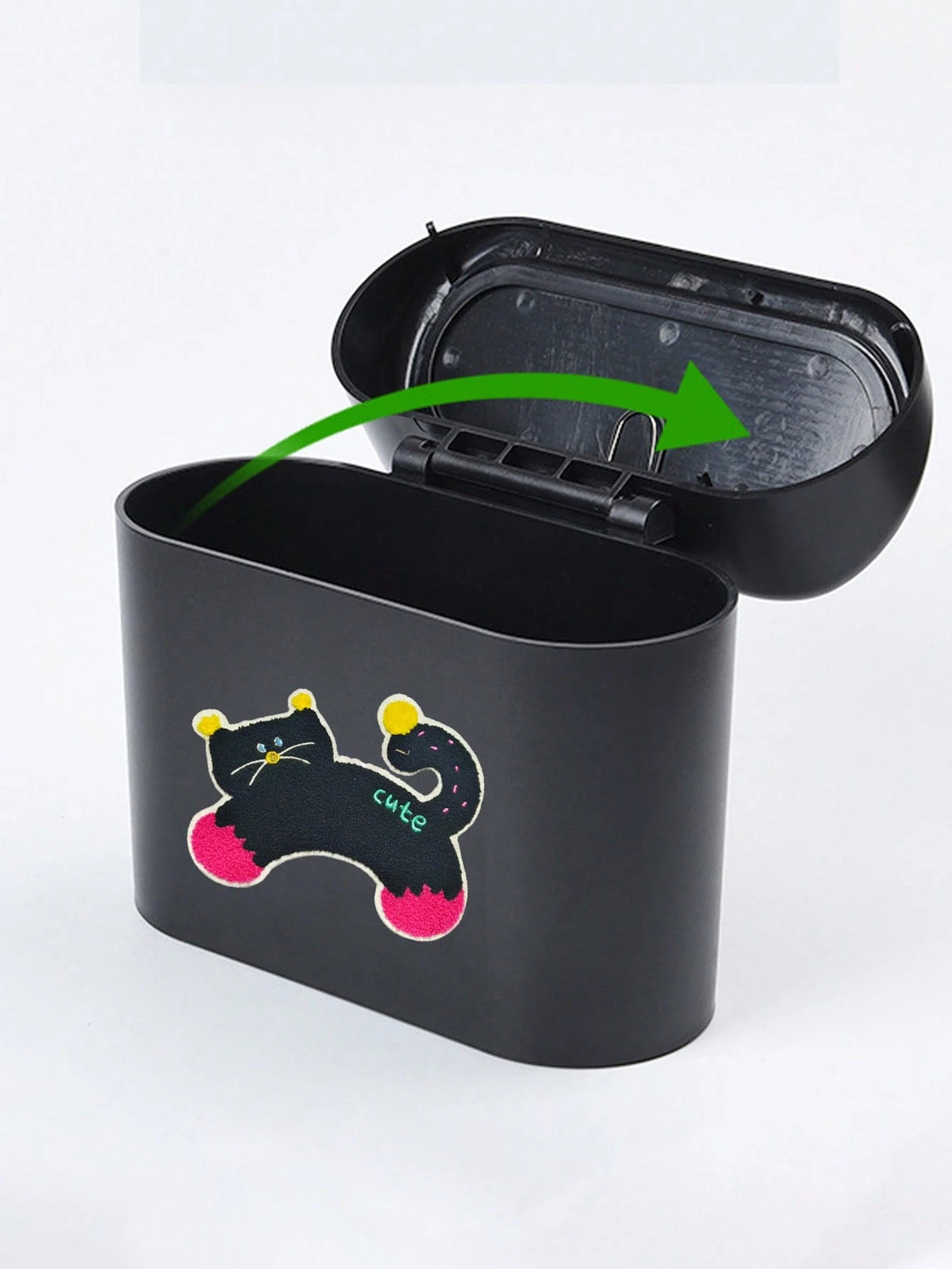 Creative Cat Pattern Printed Car Trash Can, Car Seat Back & Door Hanging Storage Box, Printed Pet Trash Bag, Convenient Mini Car Trash Bag, Multi-Functional Trash Storage Bin, Car Accessories, Portabl